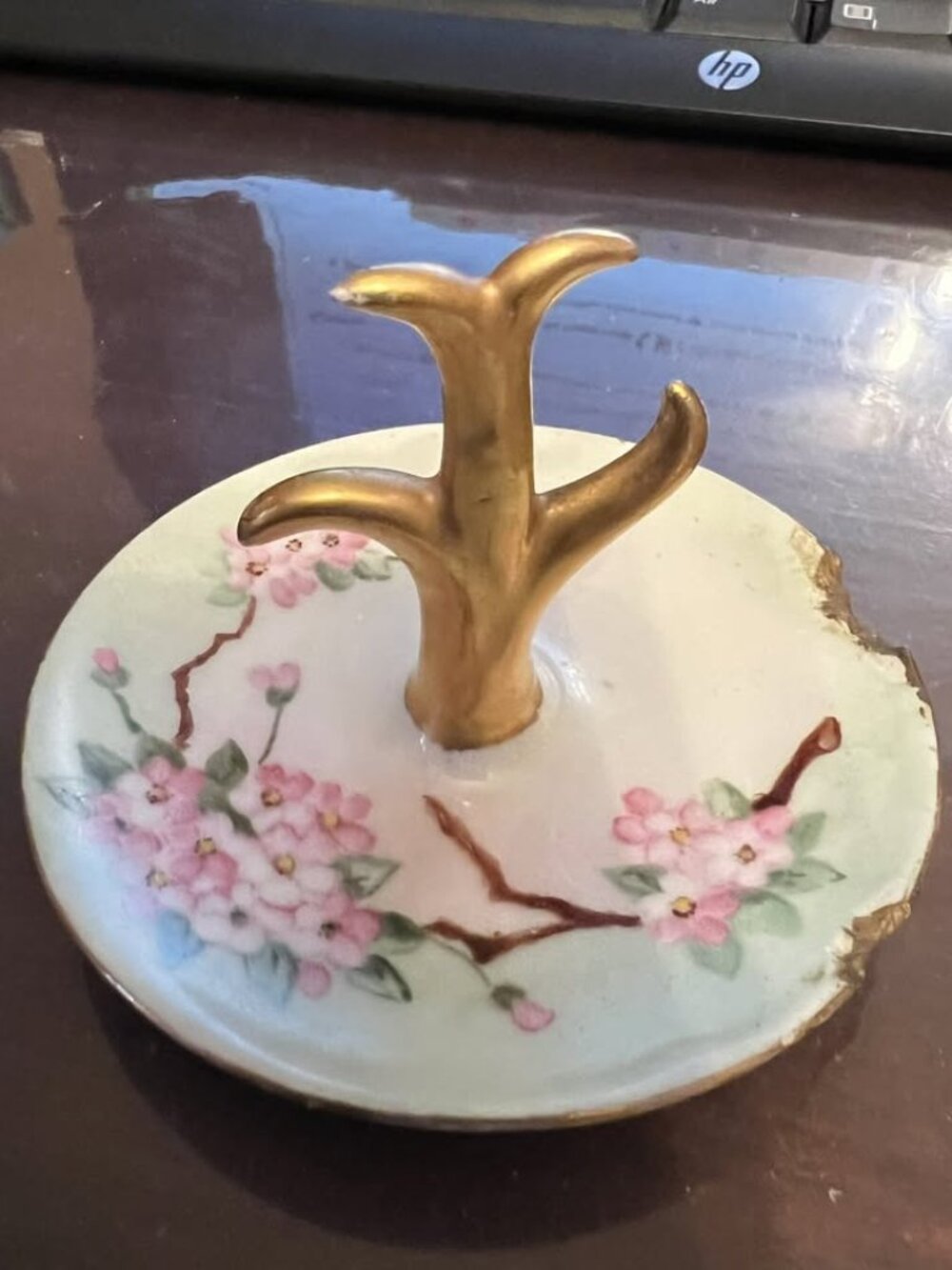 Vintage Royal Vienna Austria Floral Ring Holder *PLEASE READ DESCRIPTION*